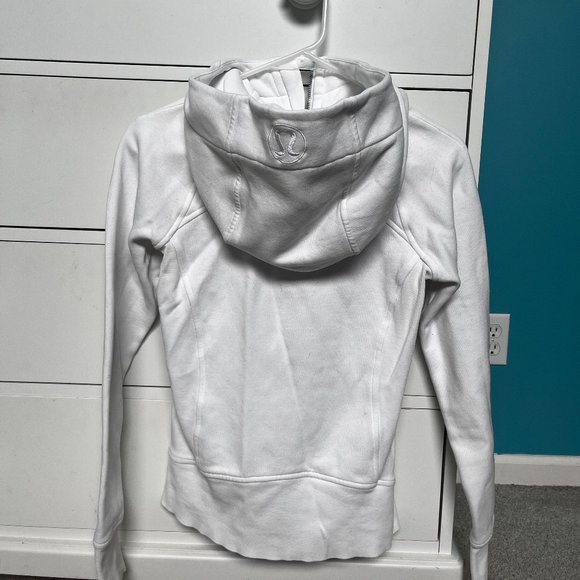 Lululemon White Scuba Zip-Up Sweatshirt - Picture 2 of 5